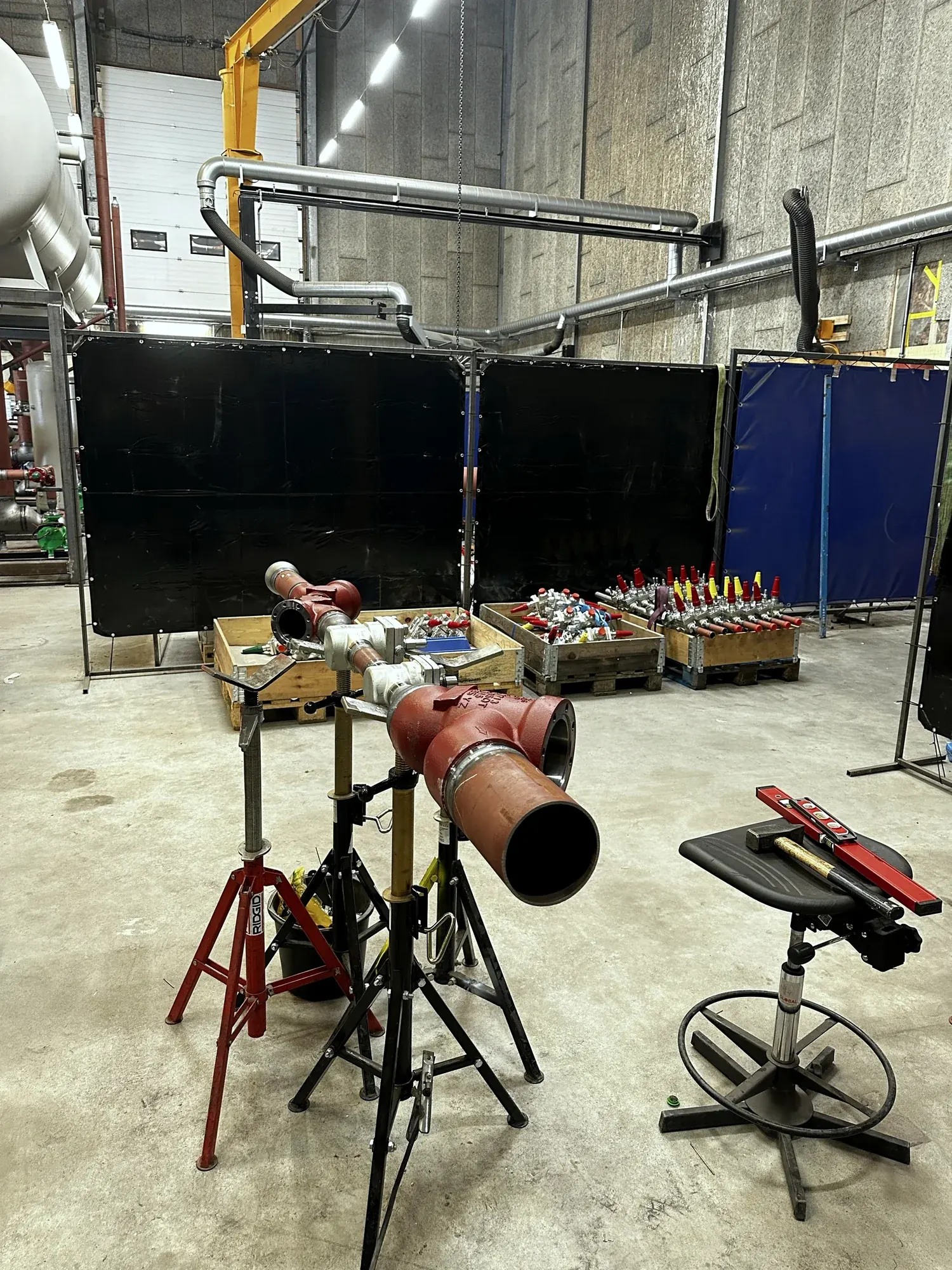 Denmark — Black-Steel Piping Welding & Workshop Prefabrication — hero photograph